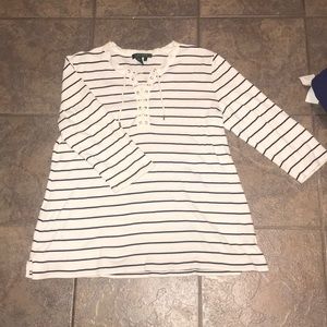 A striped long sleeve striped shirt